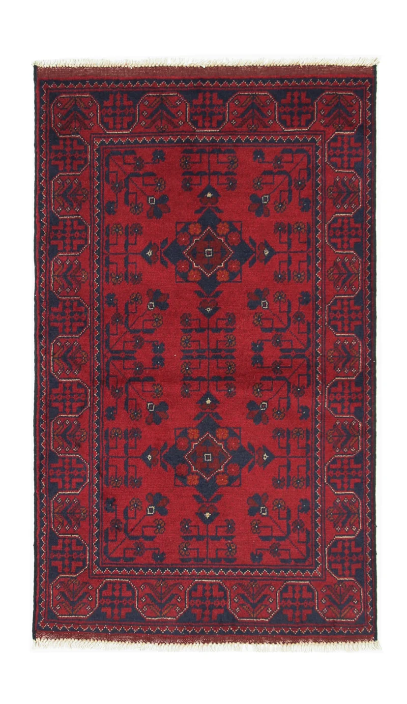 Afghan Teppich - Kunduz 77 x 120 cm - dunkelblau