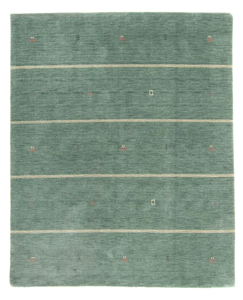 Gabbeh Teppich - Loribaft Softy - 200 x 250 cm - grün