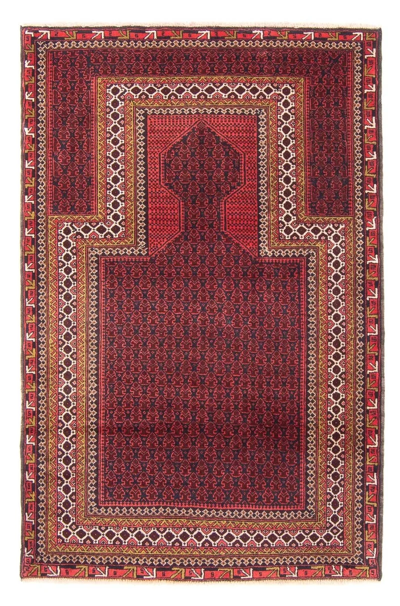 Belutsch Teppich - Gebetsteppich - 91 x 140 cm - dunkelblau