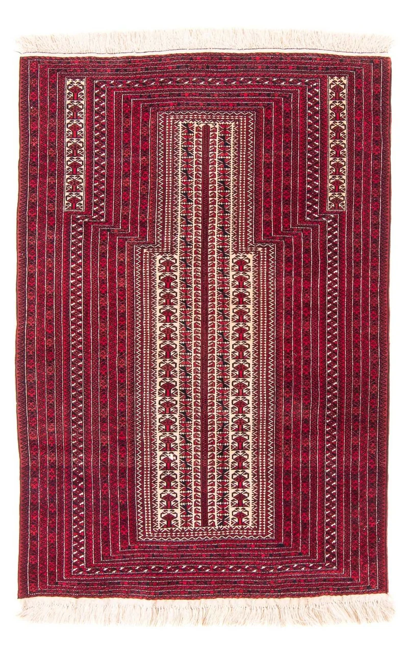 Belutsch Teppich - Gebetsteppich - 98 x 149 cm - beige
