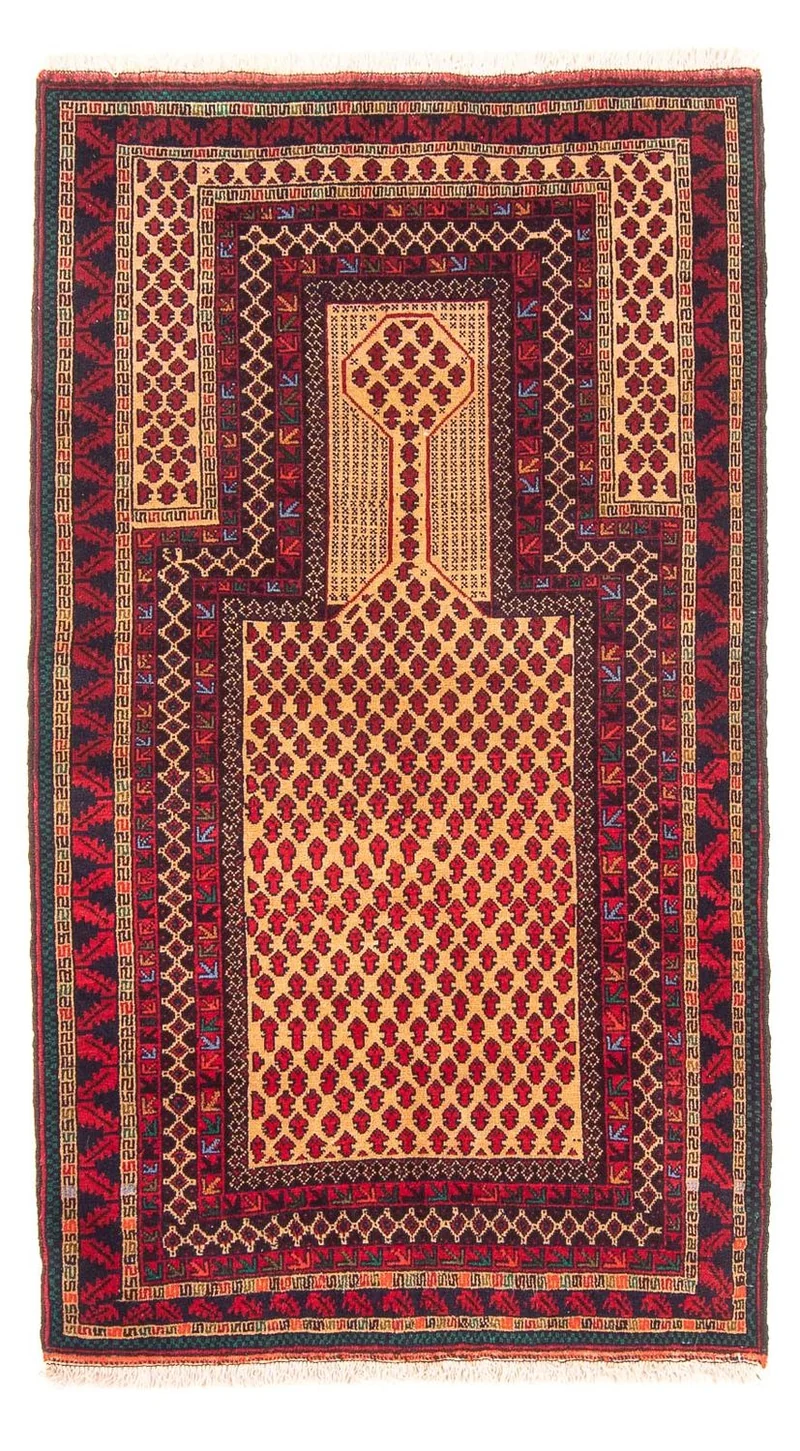 Belutsch Teppich - Gebetsteppich - 86 x 147 cm - beige