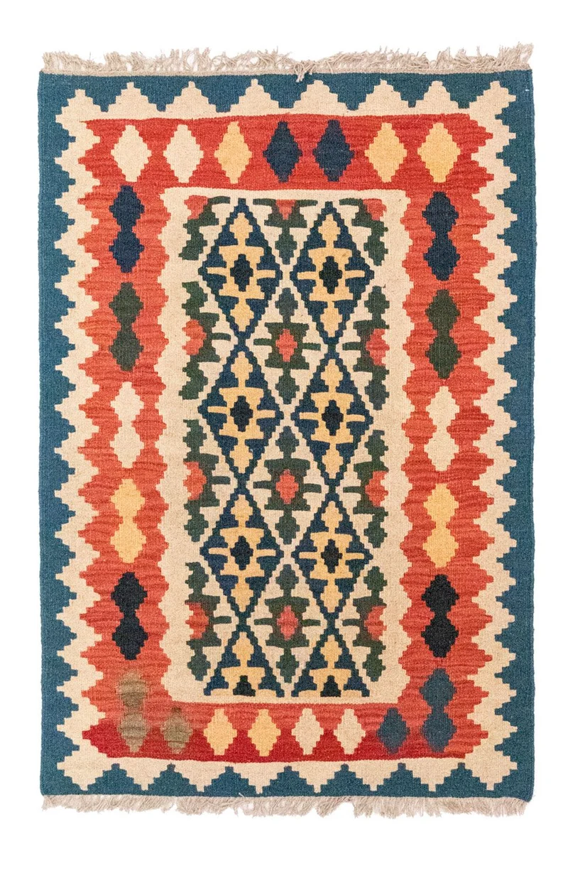 Kelim Teppich - Splash 84 x 124 cm - mehrfarbig