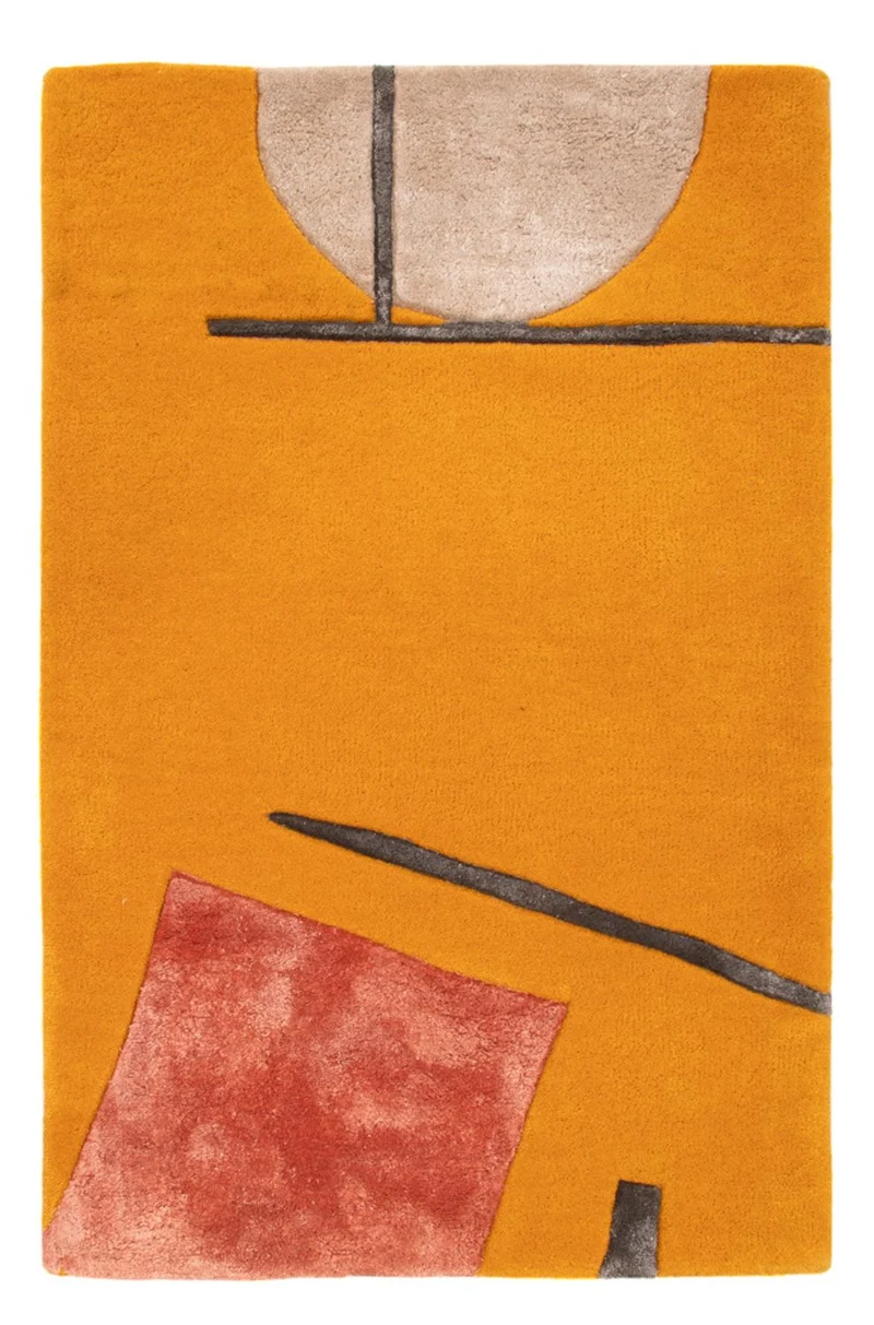 Designer Teppich - 60 x 90 cm - gold