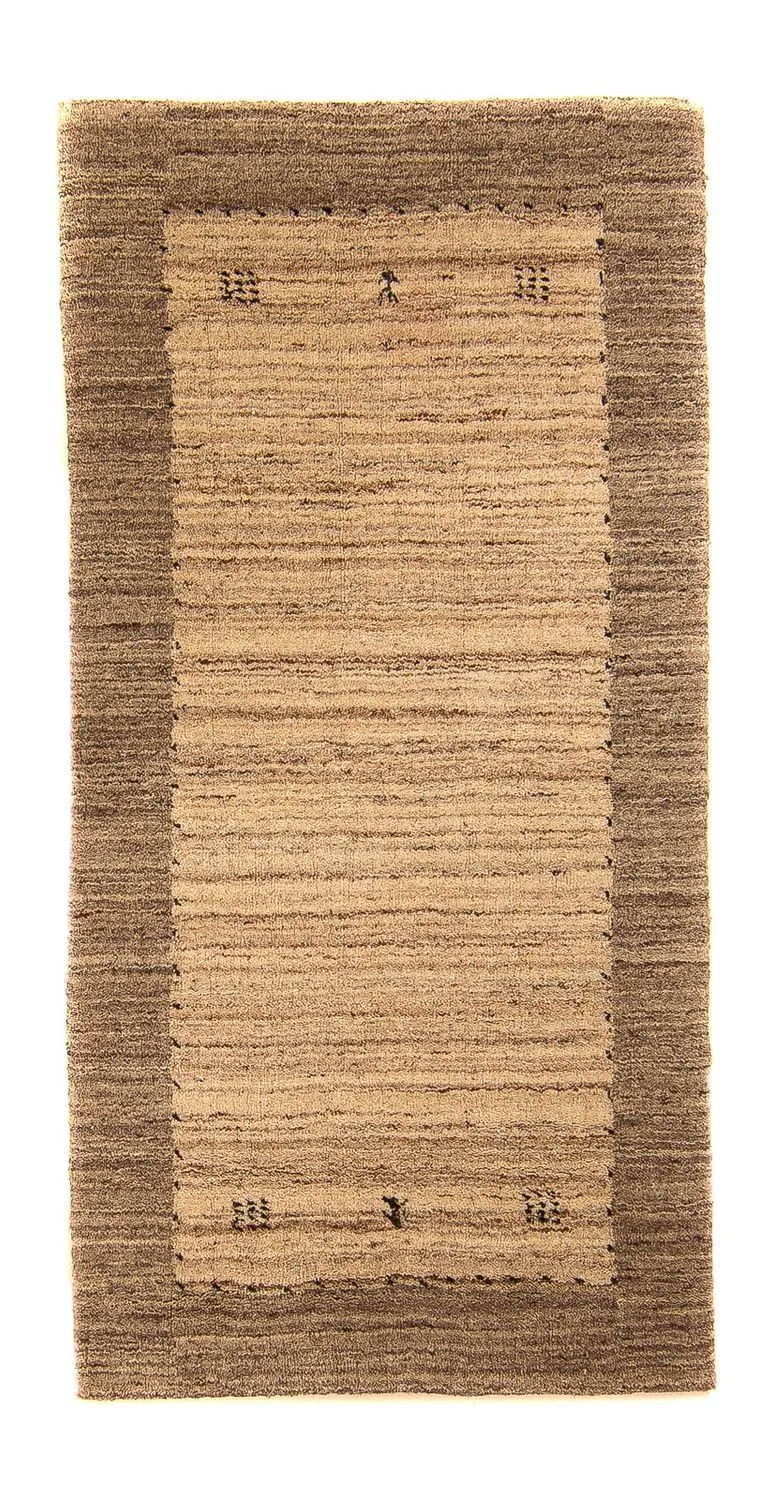 Nepal Teppich 70 x 142 cm - hellbraun