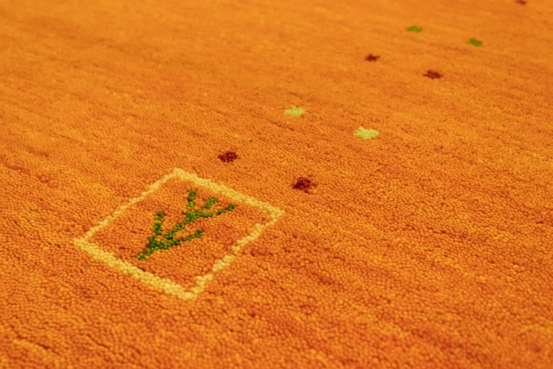 Gabbeh Teppich - Indus 80 x 350 cm - orange