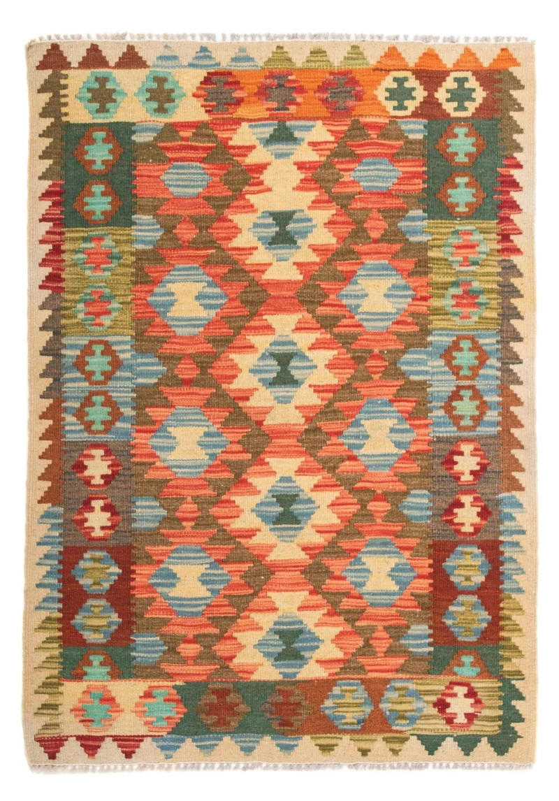 Kelim Teppich - Splash 80 x 125 cm - mehrfarbig