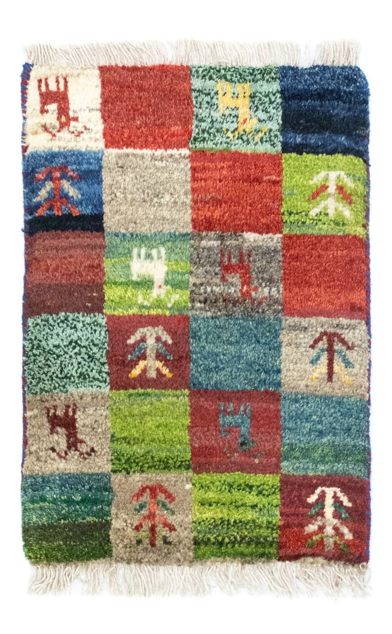 Gabbeh Teppich - Perser 40 x 60 cm - mehrfarbig
