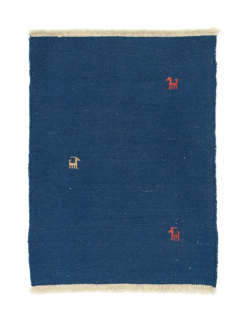 Gabbeh Teppich - Perser 63 x 86 cm - dunkelblau