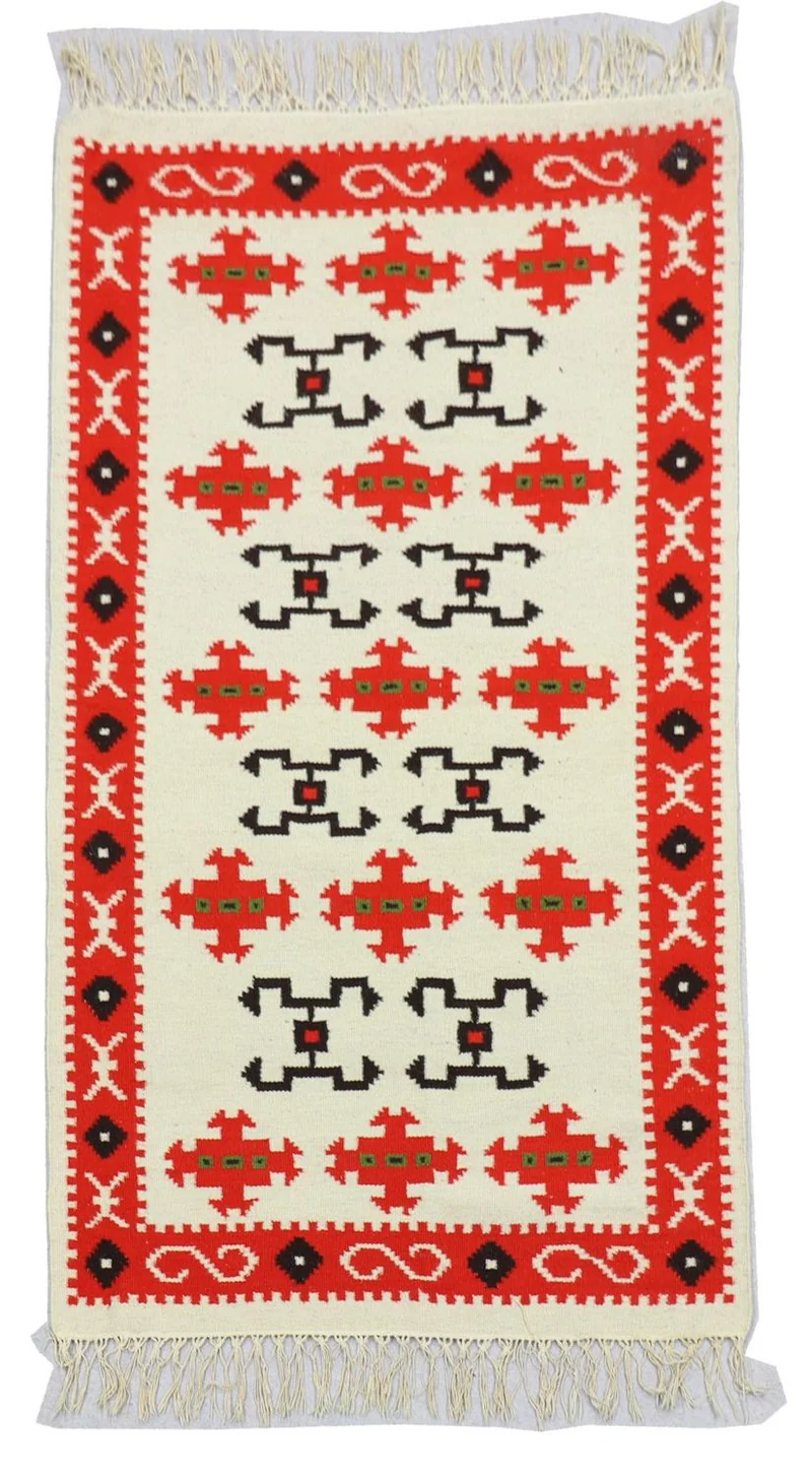 Kelim Teppich - Trendy 100 x 160 cm - beige