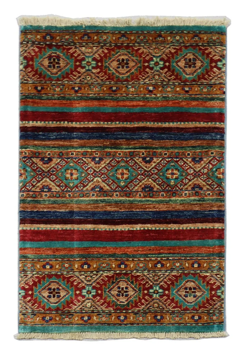 Ziegler Teppich 63 x 90 cm - mehrfarbig