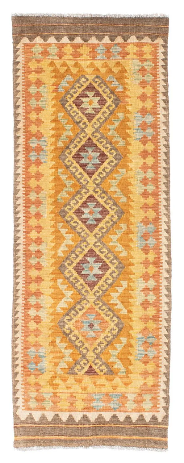 Kelim Teppich - Oriental 71 x 209 cm - gold