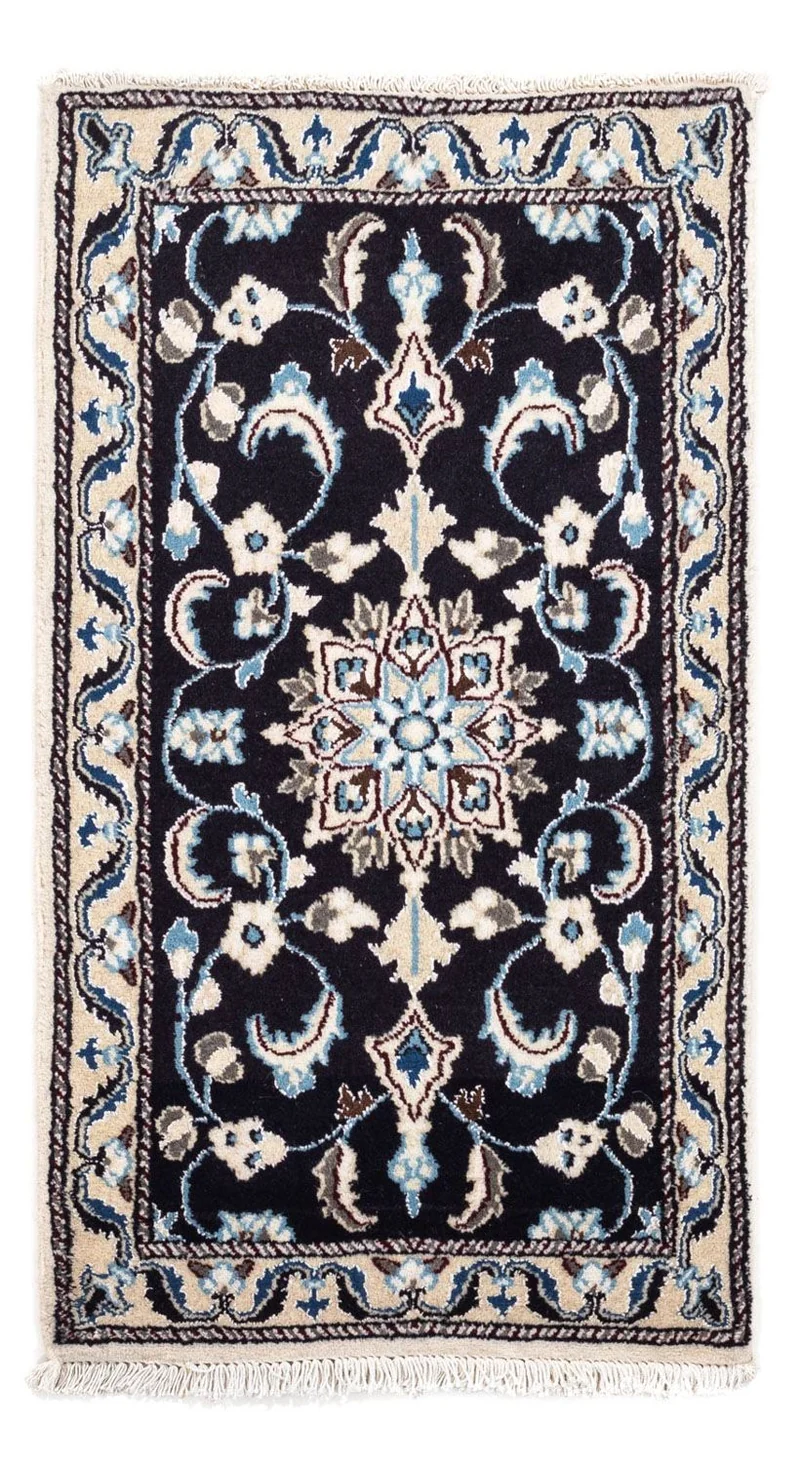 Perserteppich - Nain 55 x 101 cm - dunkelblau