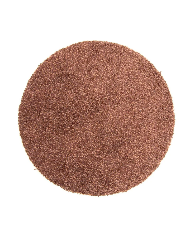 Hochflor Teppich 150 x 150 cm - braun