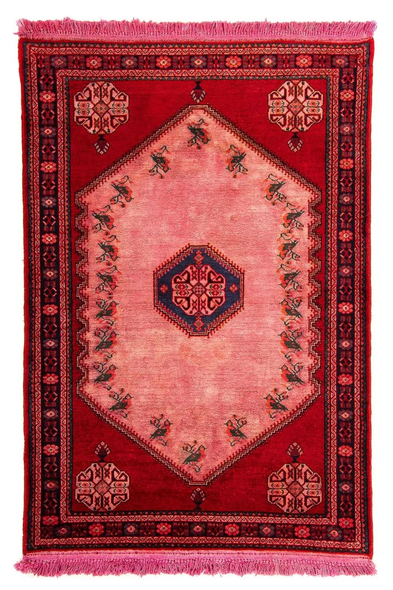 Orientteppich 103 x 155 cm - hellrot