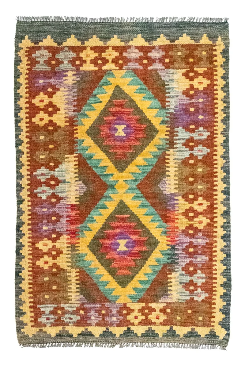 Kelim Teppich - Splash 80 x 123 cm - mehrfarbig