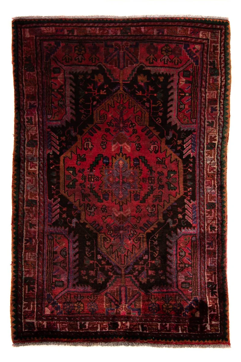 Orientteppich 115 x 175 cm - dunkelrot