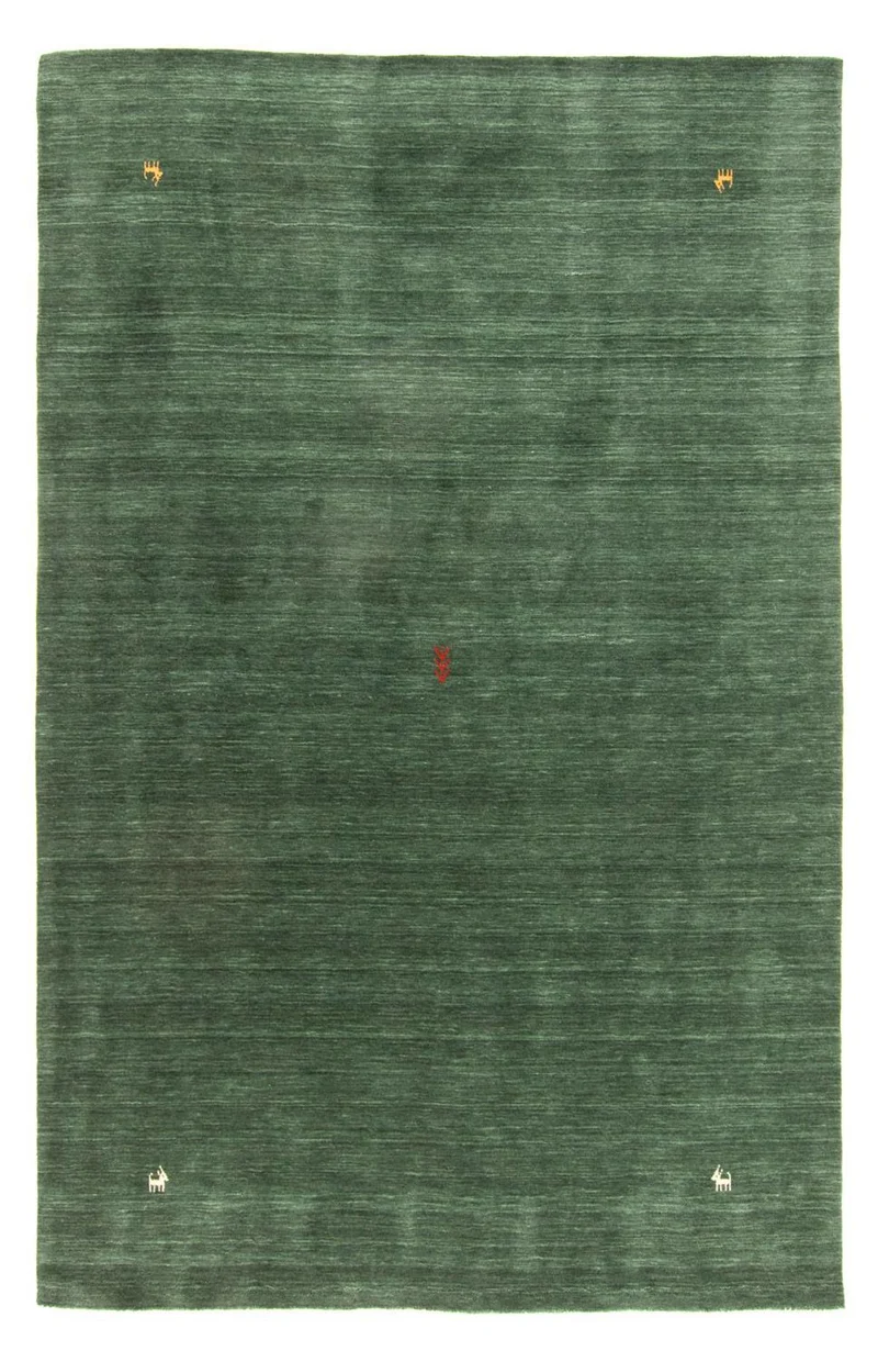 Gabbeh Teppich - Softy 90 x 160 cm - dunkelgrün