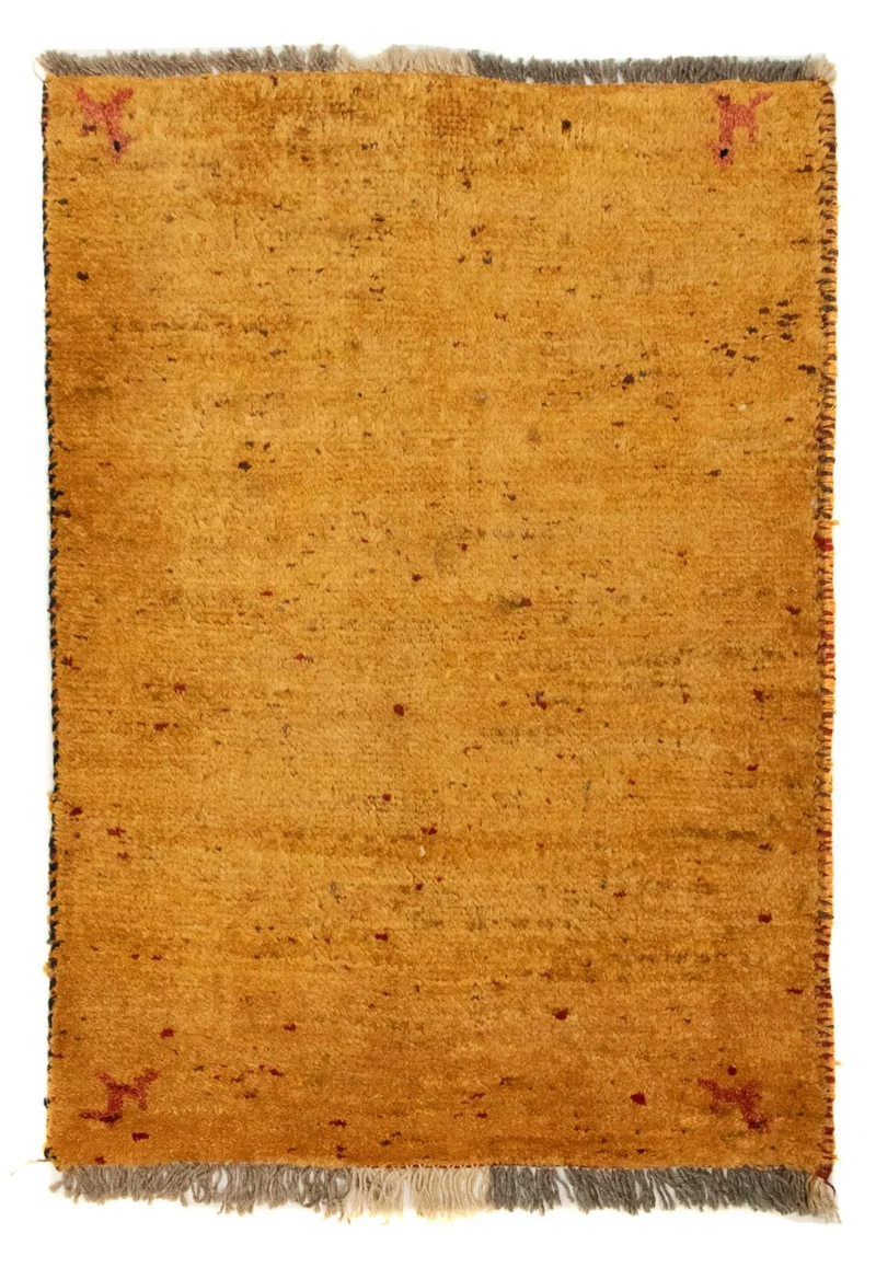Gabbeh Teppich - Perser 62 x 87 cm - gold