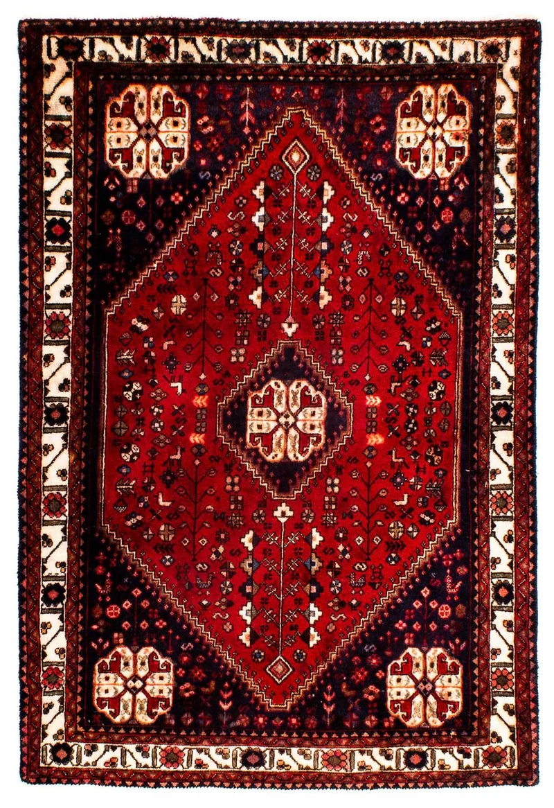 Perserteppich - Nomadic 98 x 144 cm - dunkelrot