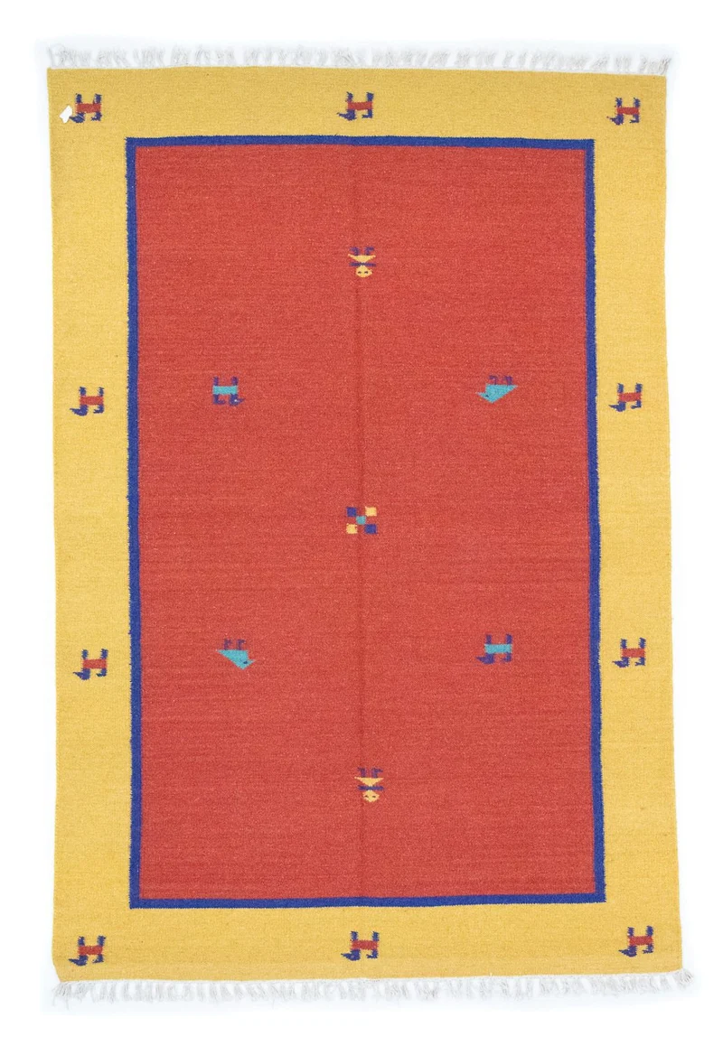 Kelim Teppich - Trendy 140 x 200 cm - orange
