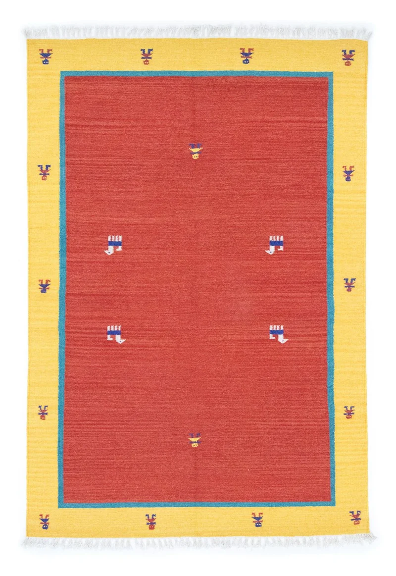 Kelim Teppich - Trendy 140 x 200 cm - rot