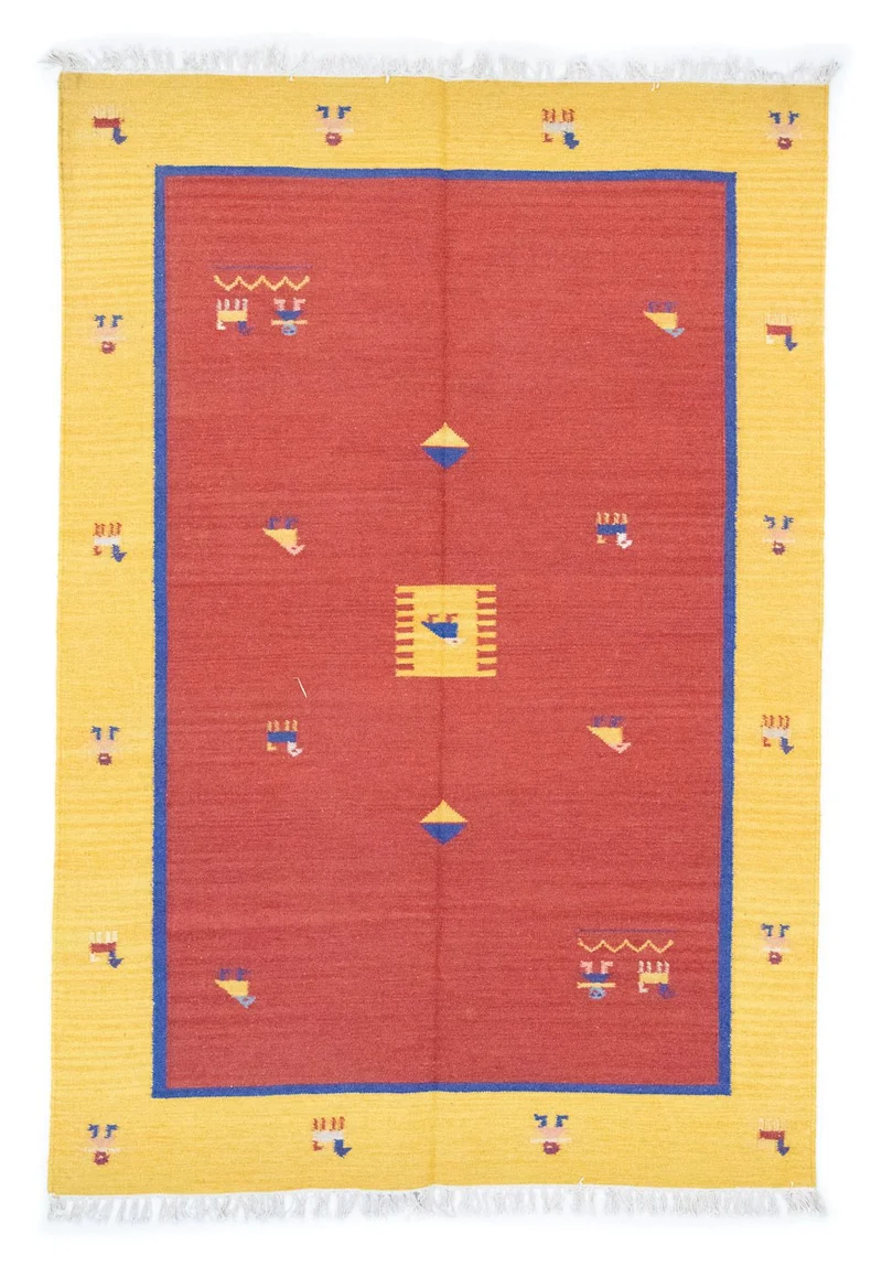 Kelim Teppich - Trendy 140 x 200 cm - orange