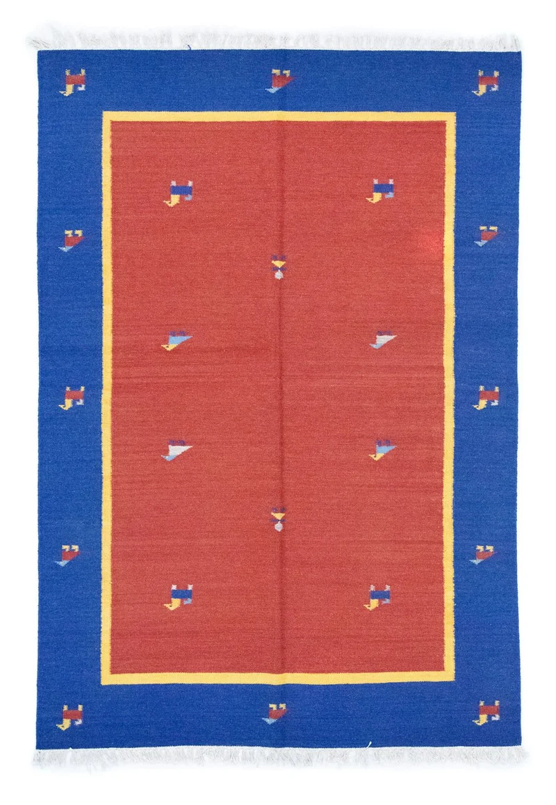 Kelim Teppich - Trendy 140 x 200 cm - rot
