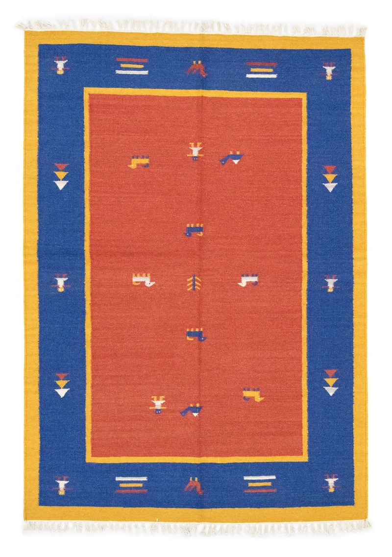 Kelim Teppich - Trendy 140 x 200 cm - orange