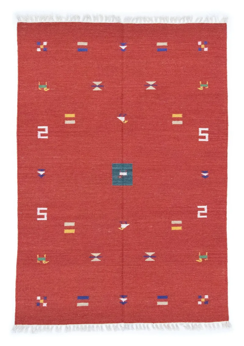 Kelim Teppich - Trendy 140 x 200 cm - rot