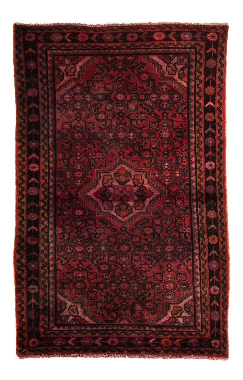 Orientteppich 98 x 160 cm - dunkelrot