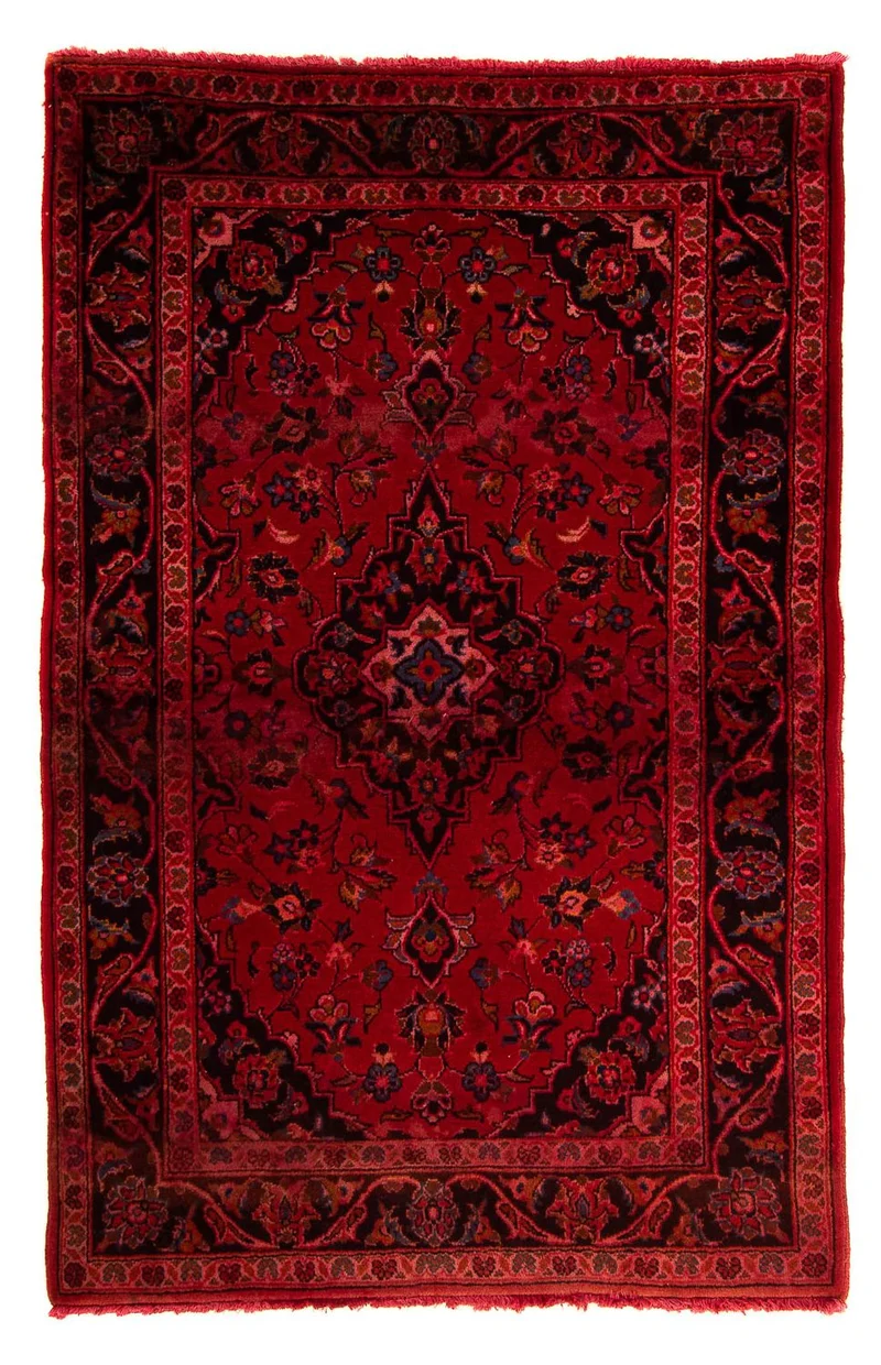 Orientteppich 100 x 155 cm - dunkelrot