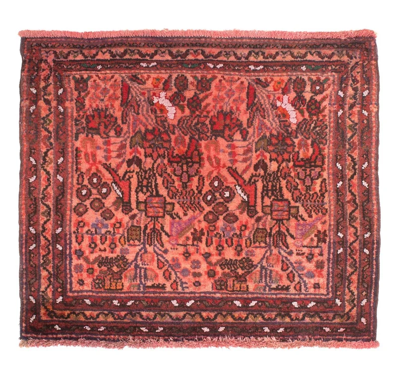 Orientteppich 68 x 80 cm - hellrot