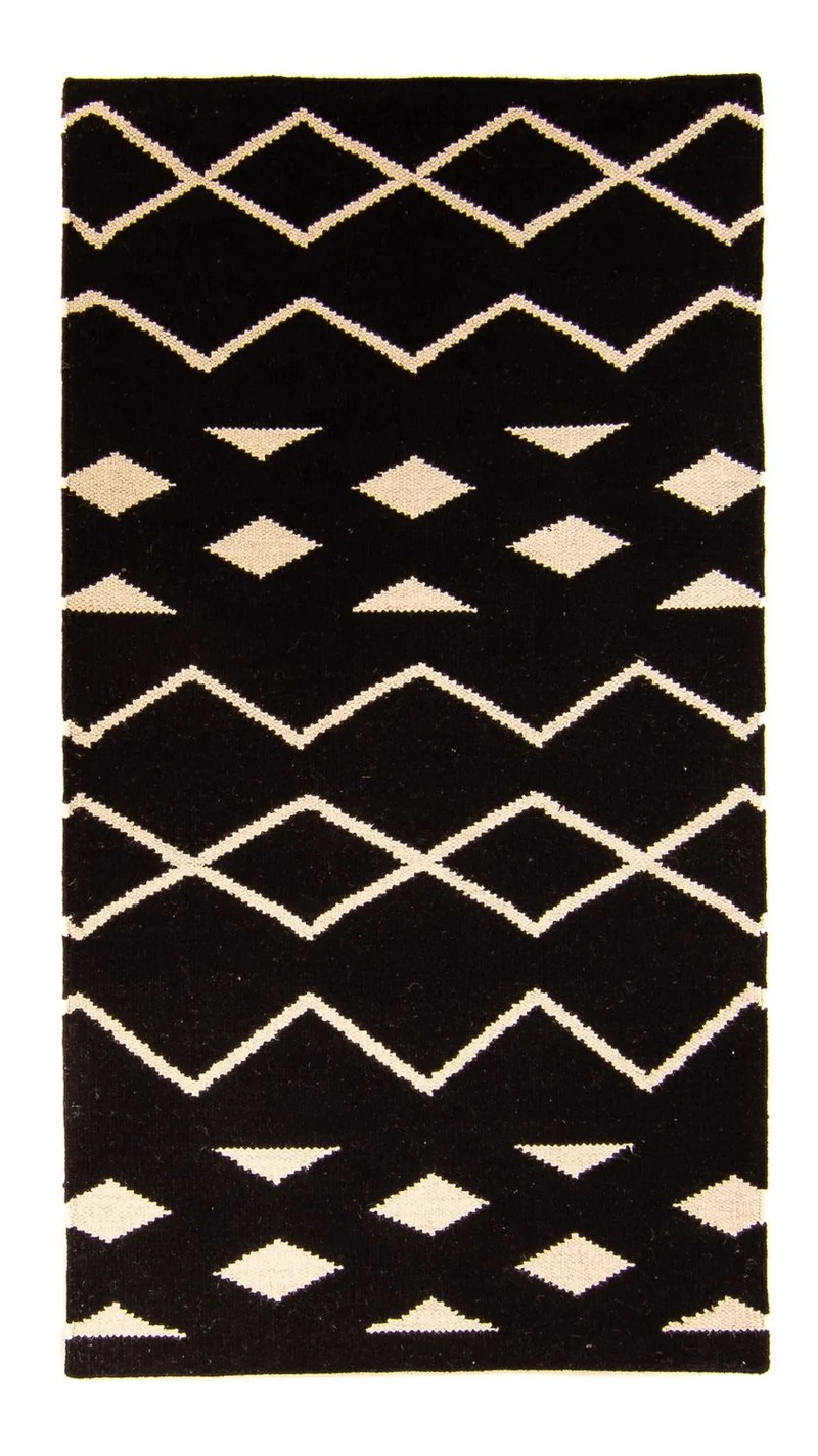 Kelim Teppich - Trendy 80 x 160 cm - dunkelblau