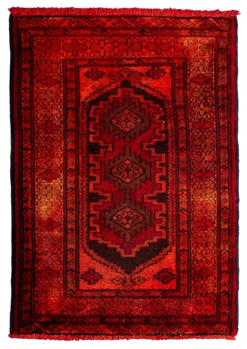 Orientteppich 70 x 103 cm - dunkelrot