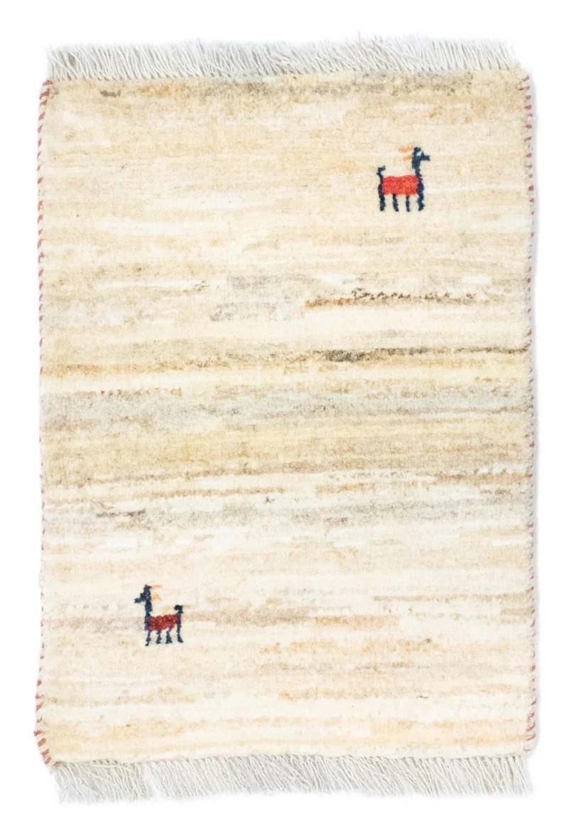 Gabbeh Teppich - Perser 40 x 60 cm - beige