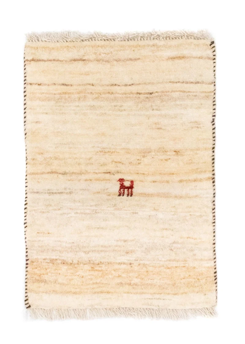 Gabbeh Teppich - Perser 40 x 60 cm - beige
