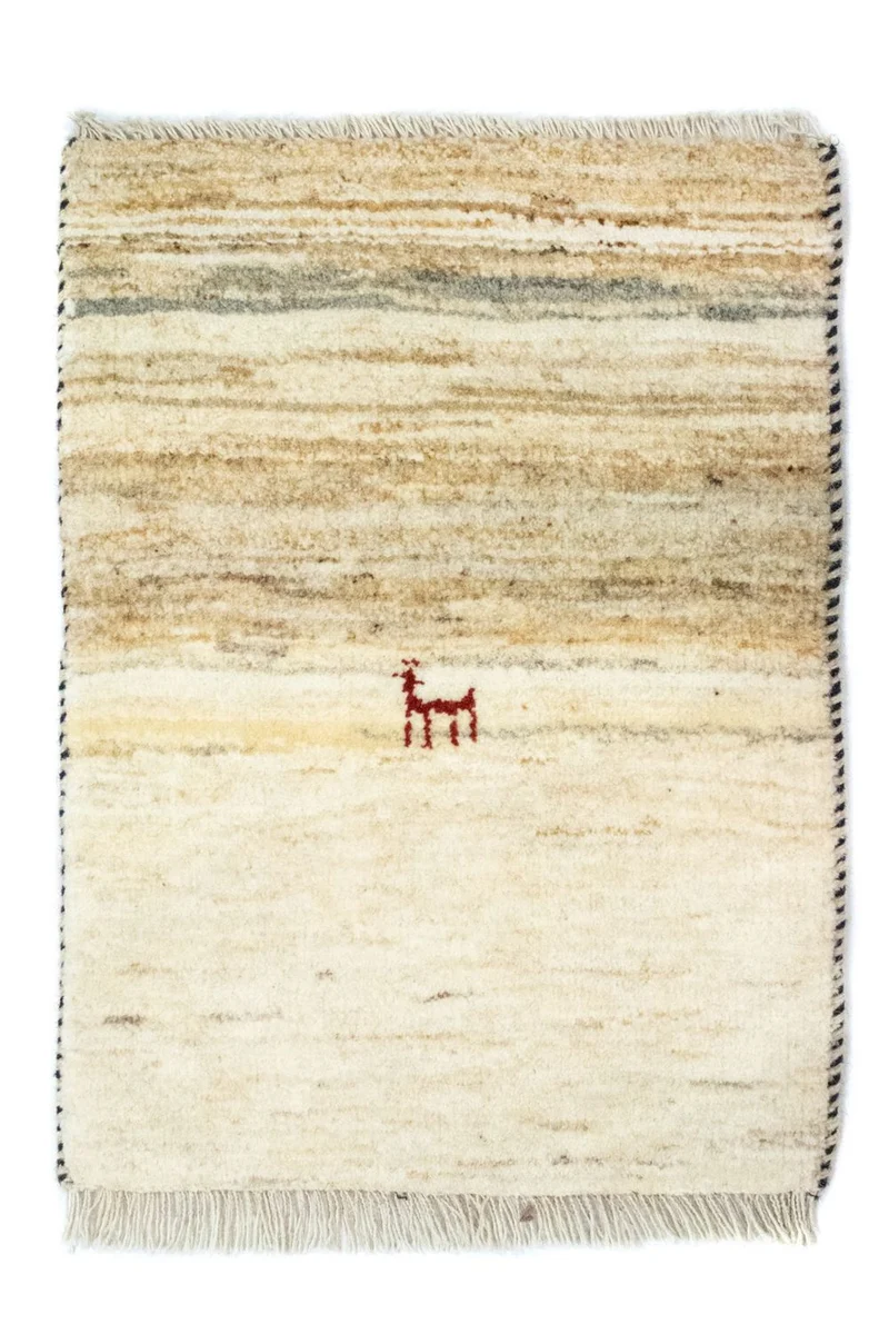 Gabbeh Teppich - Perser 40 x 60 cm - beige