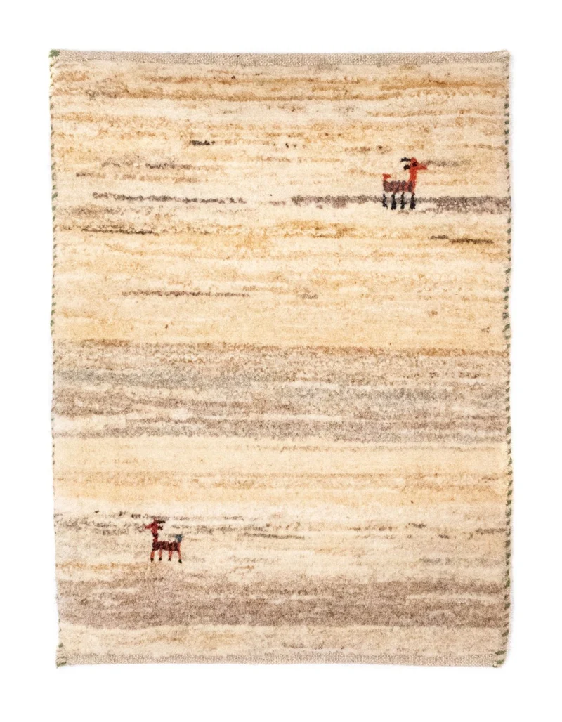 Gabbeh Teppich - Perser 40 x 60 cm - beige