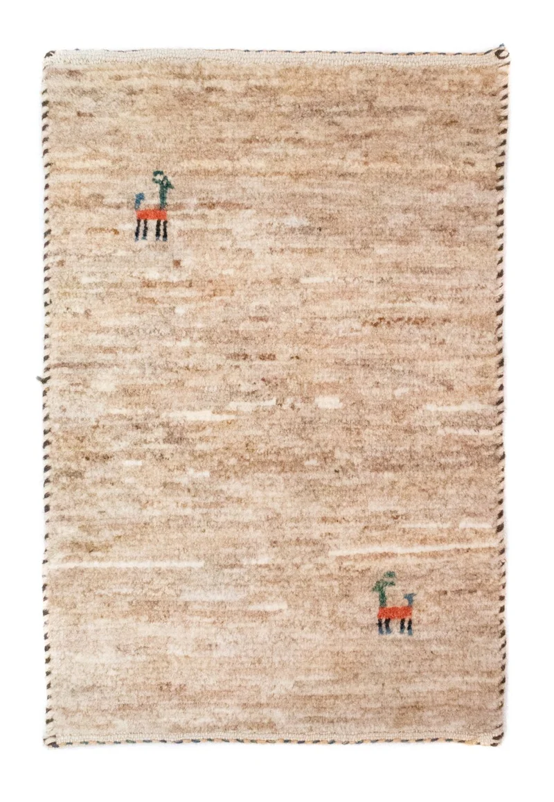 Gabbeh Teppich - Perser 40 x 60 cm - beige