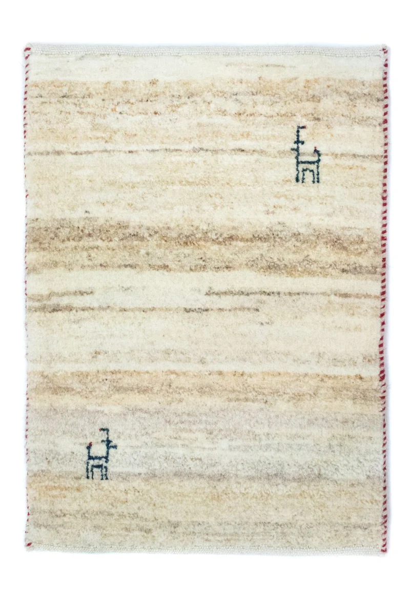 Gabbeh Teppich - Perser 40 x 60 cm - beige