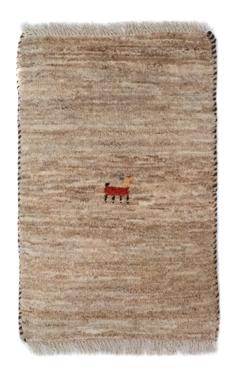 Gabbeh Teppich - Perser 40 x 60 cm - beige