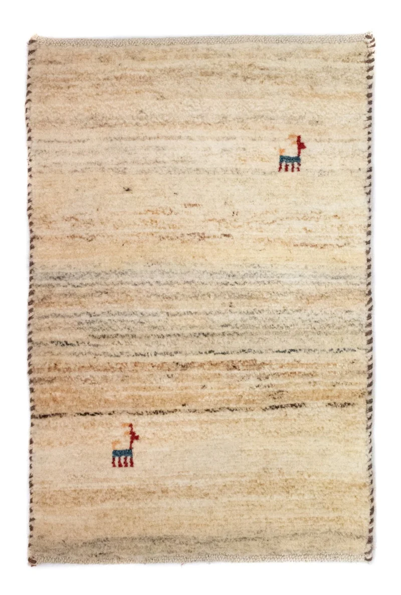 Gabbeh Teppich - Perser 40 x 60 cm - beige