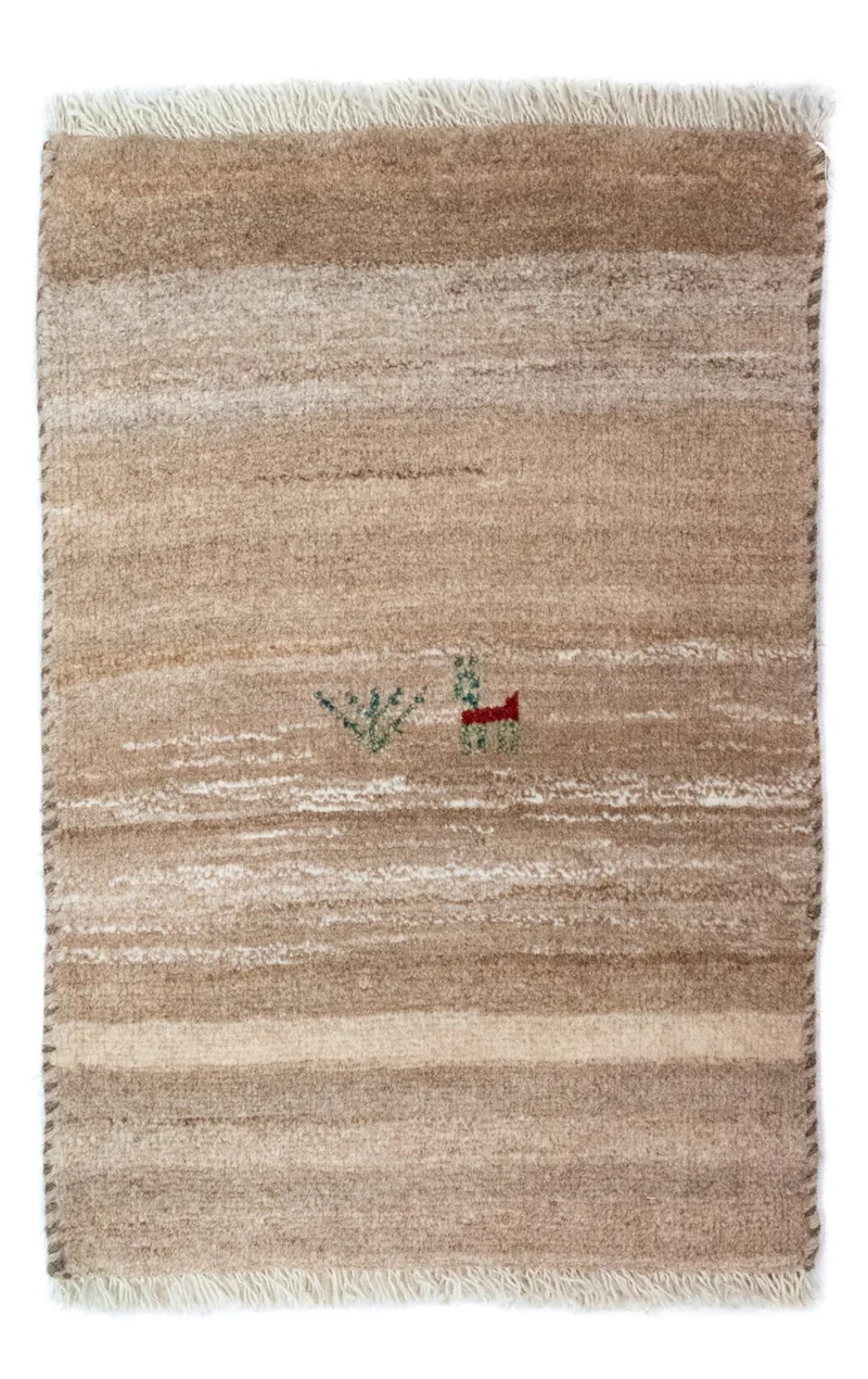Gabbeh Teppich - Perser 40 x 60 cm - beige