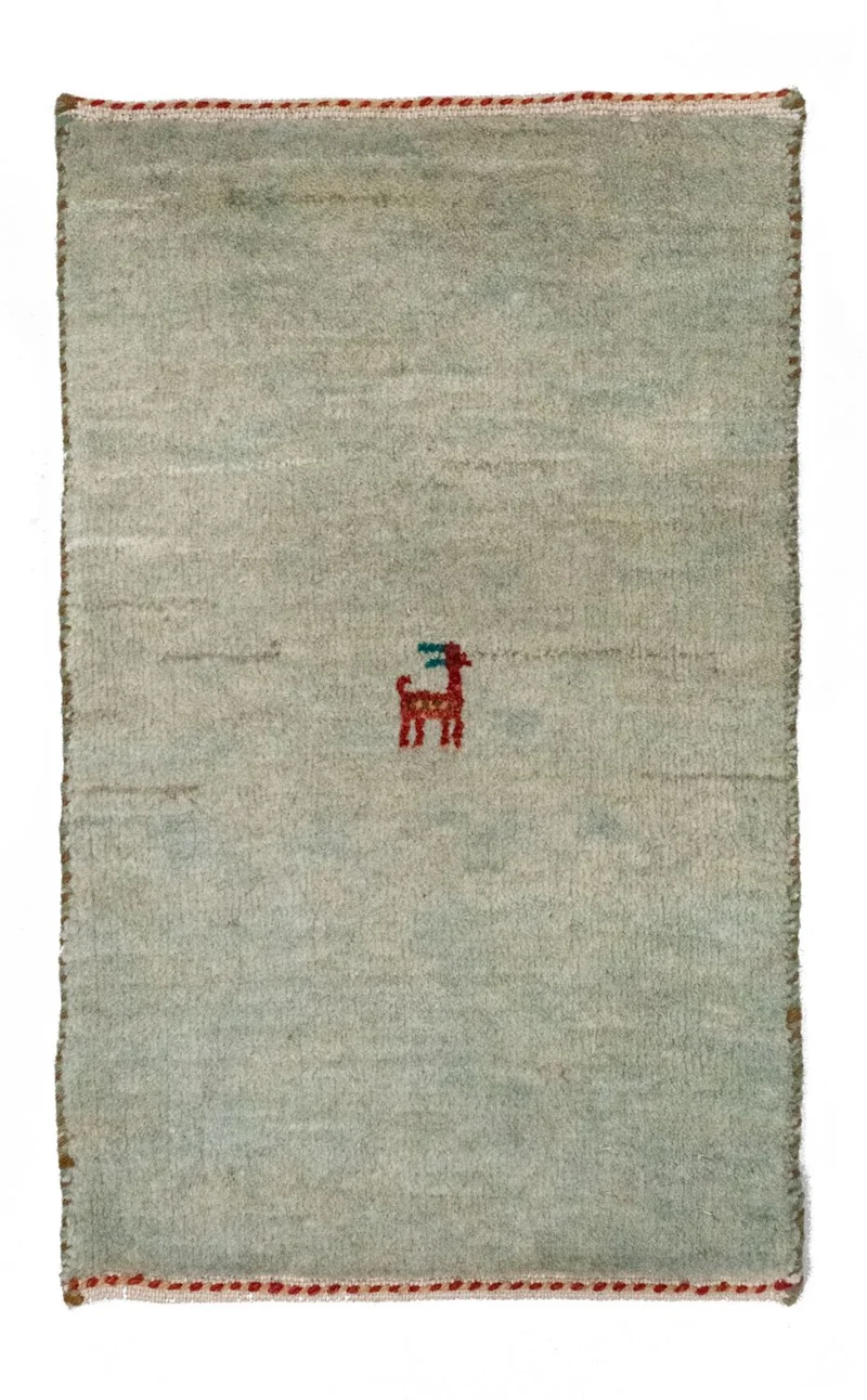 Gabbeh Teppich - Perser 40 x 60 cm - hellblau