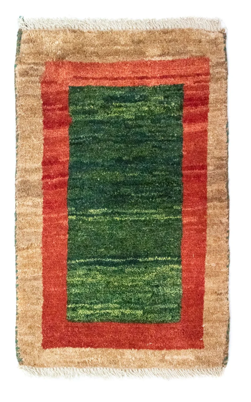 Gabbeh Teppich - Perser 40 x 60 cm - grün
