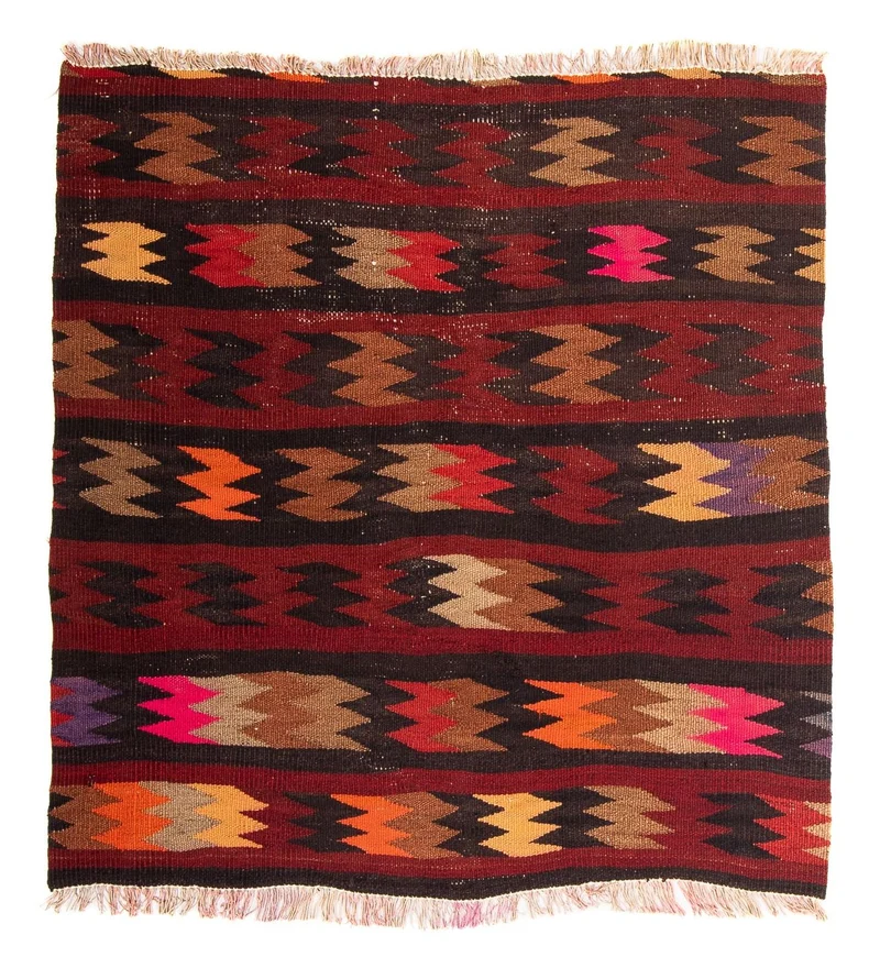 Kelim Teppich - Old 85 x 90 cm - mehrfarbig
