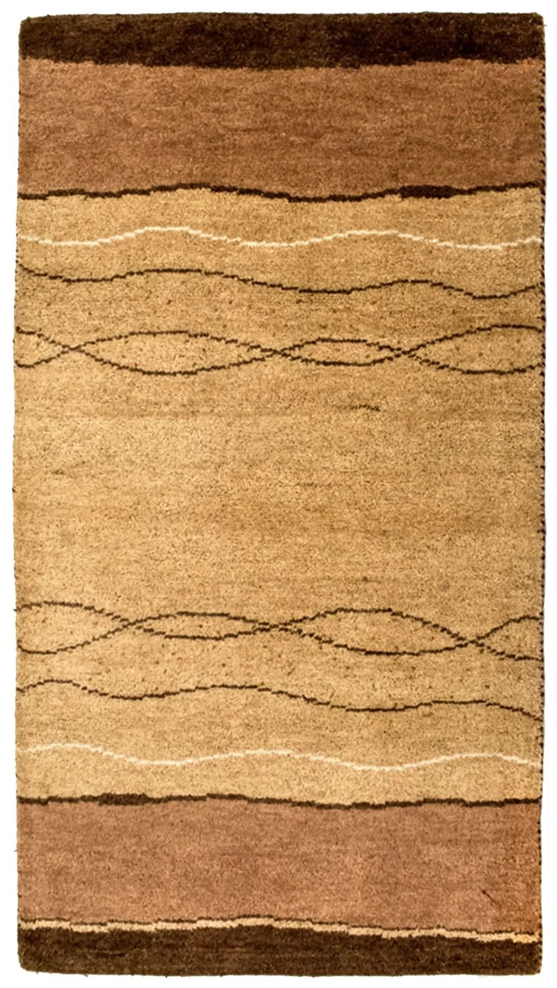Gabbeh Teppich - Indus 90 x 160 cm - braun