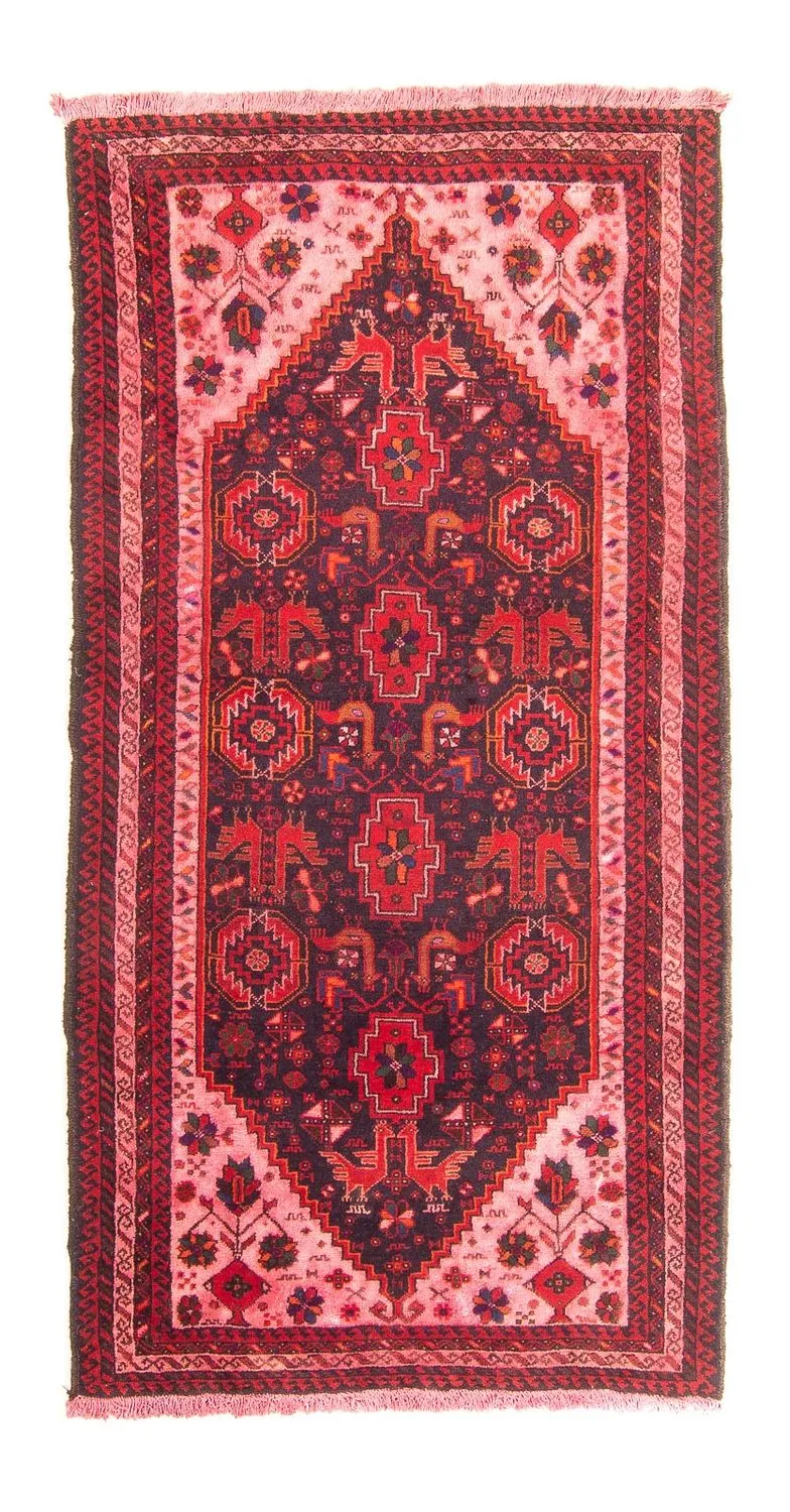 Orientteppich 100 x 197 cm - hellrot