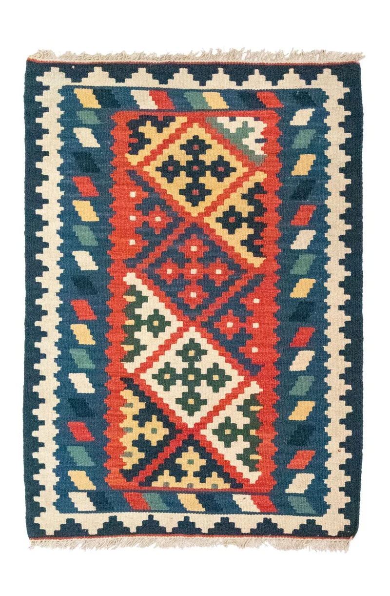 Kelim Teppich - Splash 84 x 118 cm - mehrfarbig