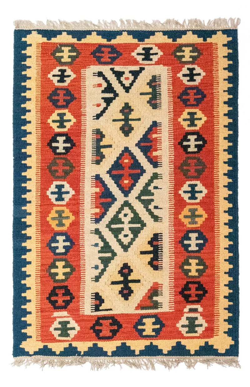 Kelim Teppich - Splash 82 x 121 cm - mehrfarbig